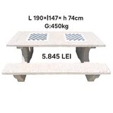 Set mese cu banci sau scaune din beton/marmura
